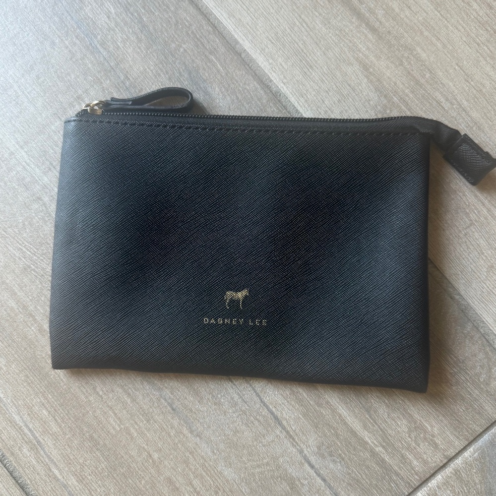Dabney Lee Black Zip Up Makeup Bag
